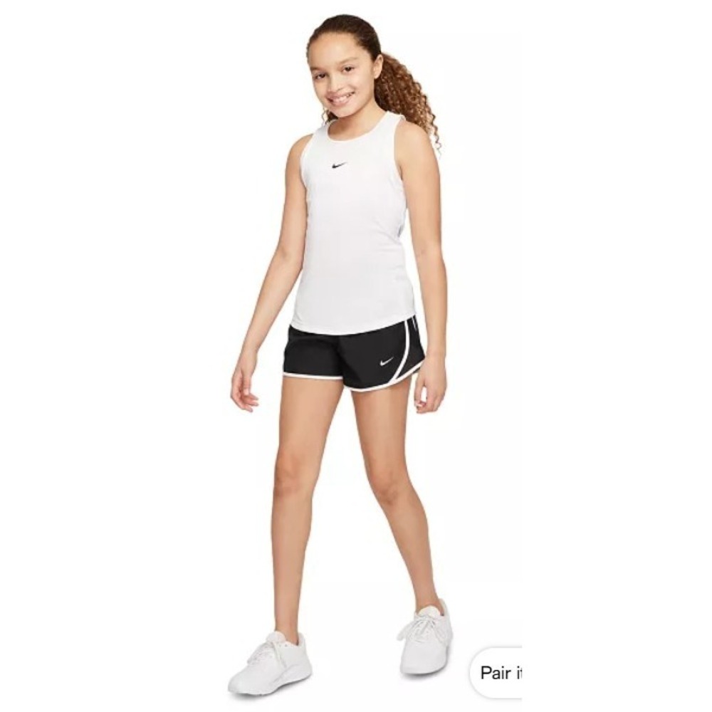 Nike Kids Dri-FIT Tempo Running Shorts Black White Large L